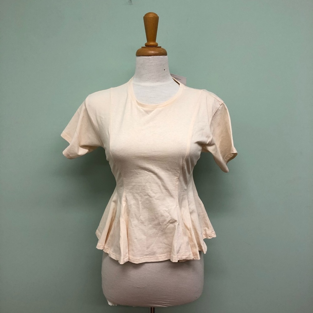 TopShop | Women's Tapered T-Shirt | Peach | Size 4